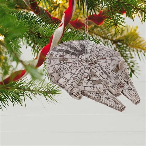 Millennium Falcon in a Christmas Setting Coloring Page