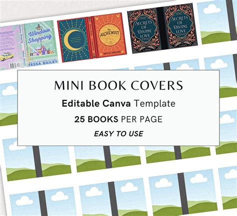 Example of a mini book cover template