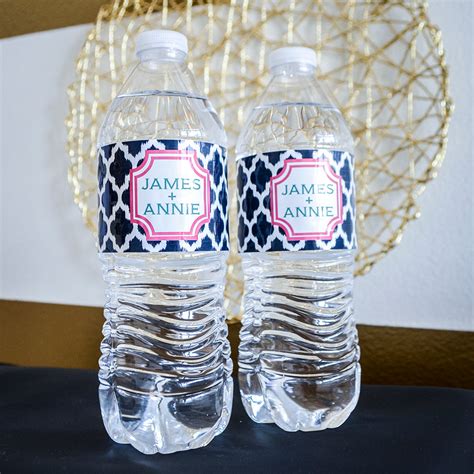 Mini water bottle labels for events