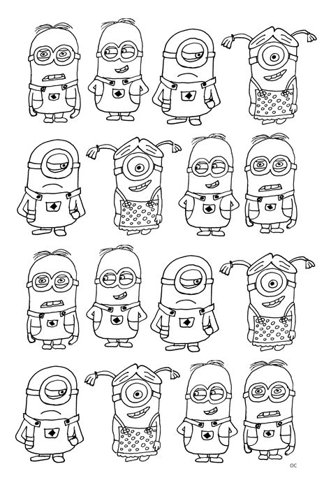 Minion coloring pages for toddlers