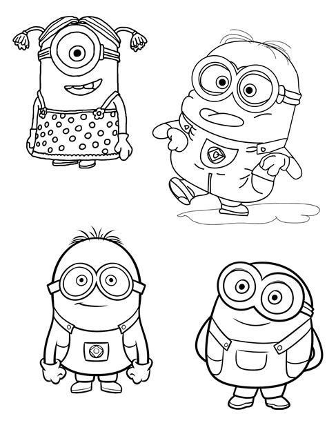 Minion coloring pages for kids