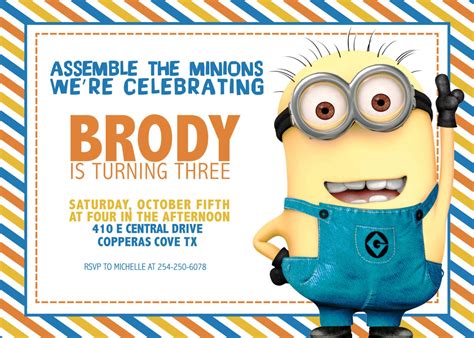 Minion Custom Invitation Example