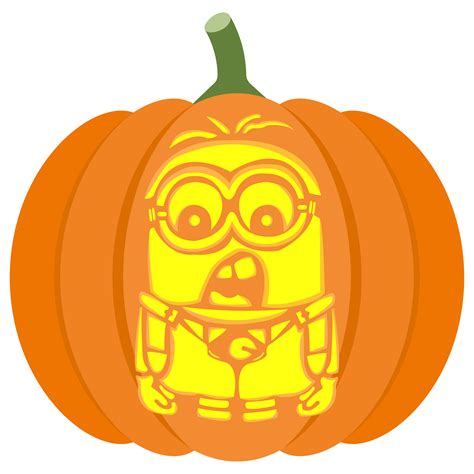 Minion Pumpkin Stencil Design