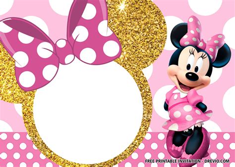 Minnie Mouse Birthday Invitation Template 1