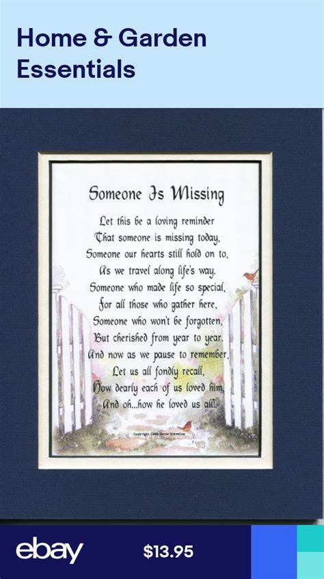 Description of Missing Man Poem Print 1