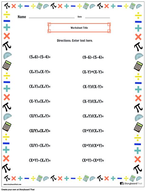 Mixed operations worksheets for students