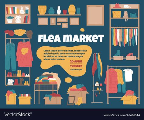 Modern flea market banner