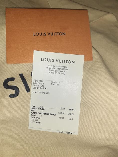 Modern LV Receipt