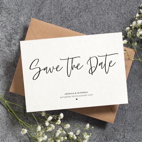 Modern Save the Date Postcard Template