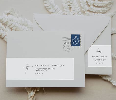 Modern Wedding Labels