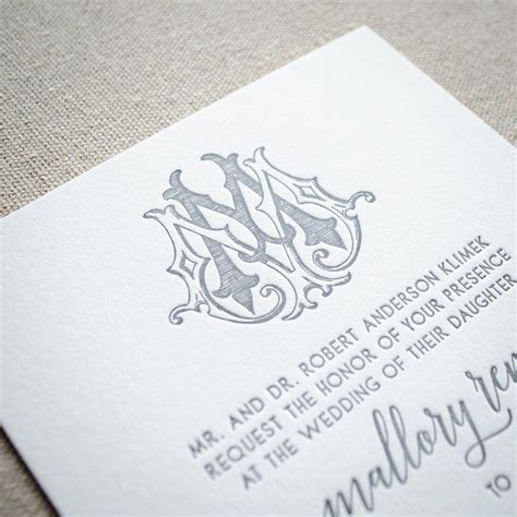 Monogram Wedding Invitation Templates