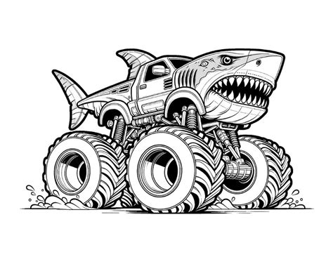 Monster Truck Coloring Pages Design 10