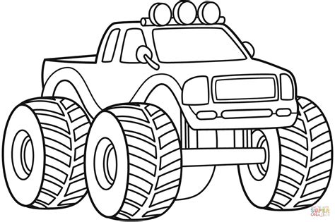 Monster Truck Coloring Pages Design 8