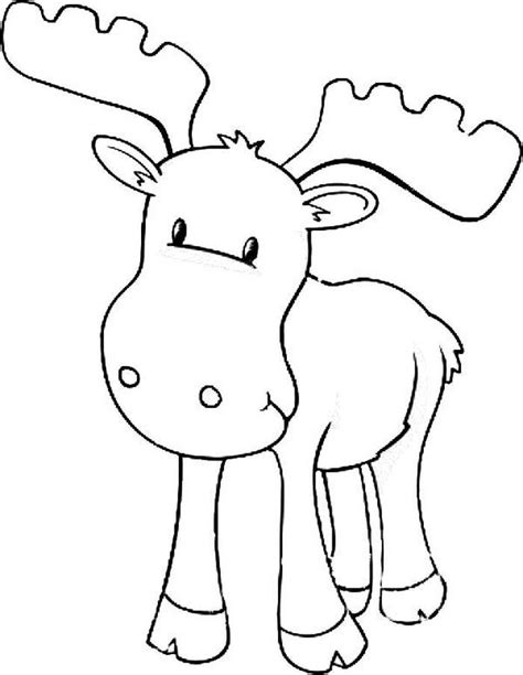 Moose coloring pages for stress relief