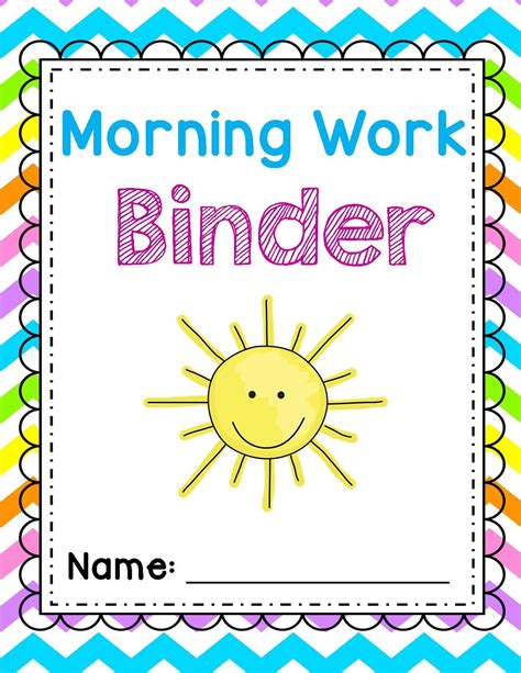 Morning binder printables for daily planning