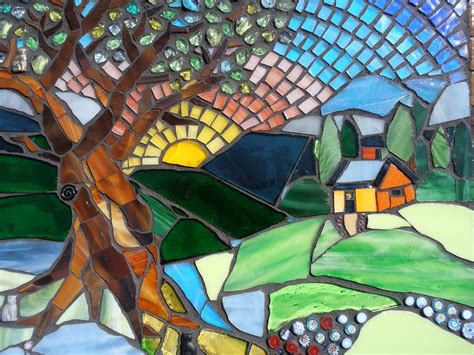 Landscapes in mosaic art