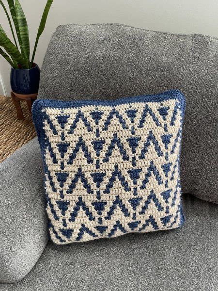 Mosaic Crochet Pillow