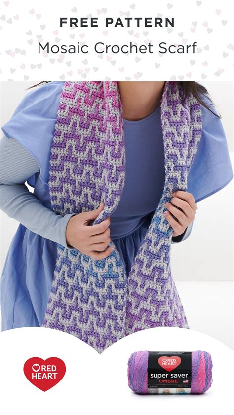 Mosaic Crochet Scarf