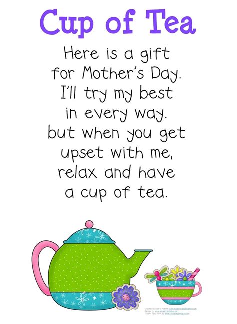 Mother's Day Tea Party Poem