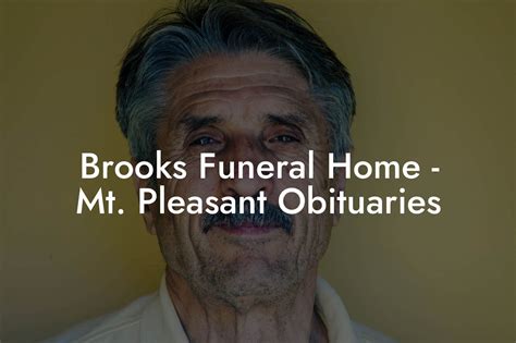 Mount Pleasant Obituaries Image 1