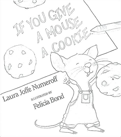 Mouse Cookie Coloring Pages Printable