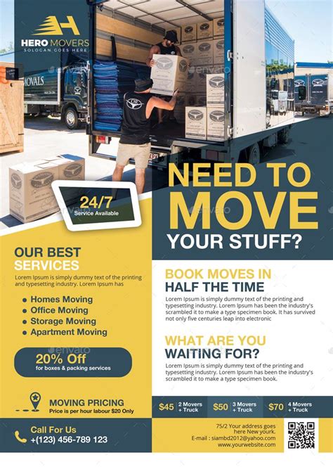 Moving Service Flyer Templates