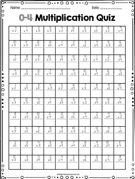 Multiplication Timed Tests Image 3