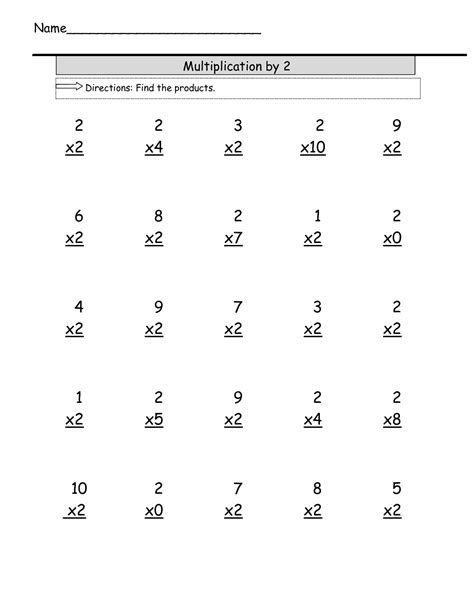 Multiplication worksheets for 3rd grade