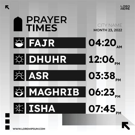 Muslim Prayer Times