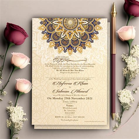 Muslim Wedding Card Design Ideas