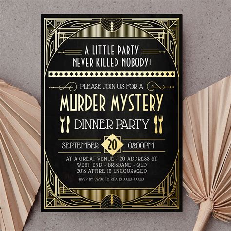 Mystery Dinner Party Invitation