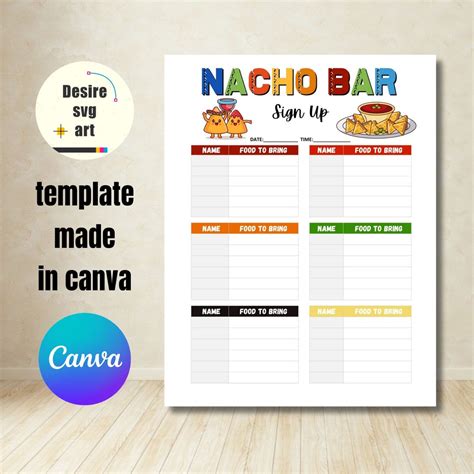 Nacho Bar Templates