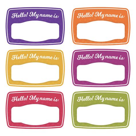 Name tag template design