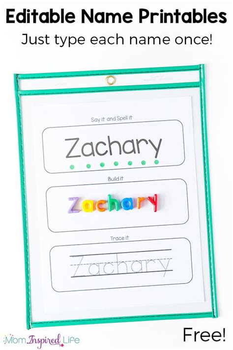 Name Trace Printable Template