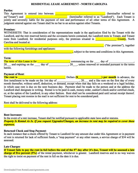 NC Lease Template 7