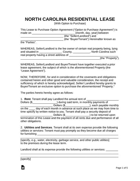 NC Lease Template 8