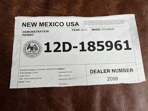 New Mexico Temporary Plates Process