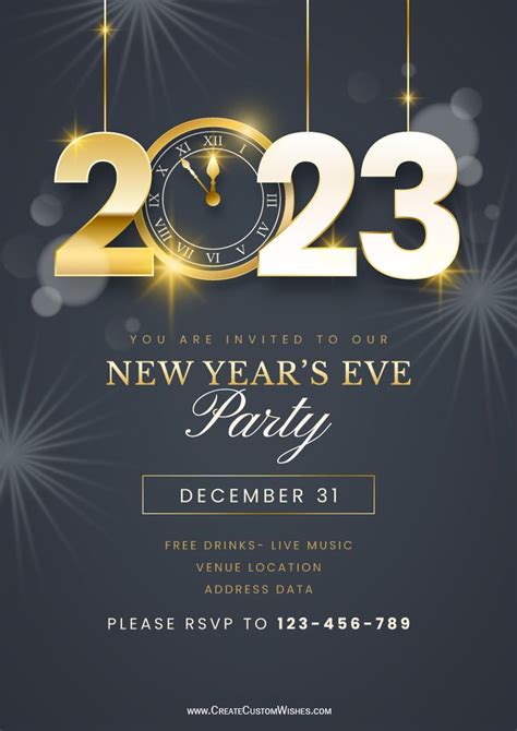 New Year's Eve invitation