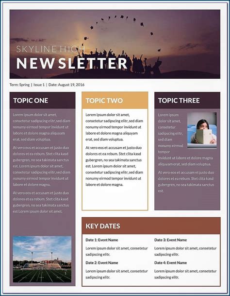 Newsletter Templates For Ms Publisher