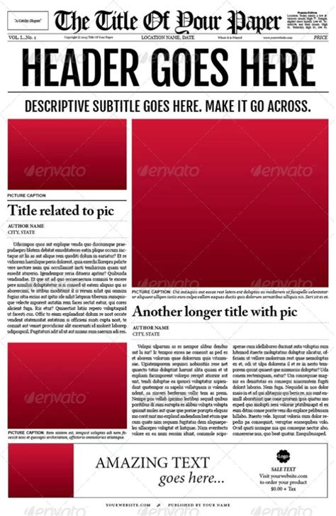 Newspaper Template Styles