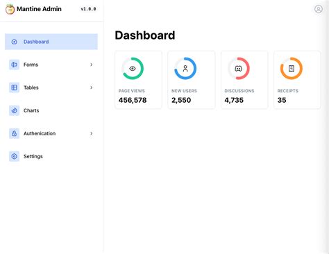 Next.js Admin Dashboard Template Gallery 1