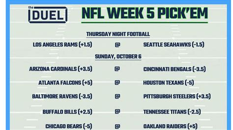 NFL Pick Em Week 5 Image 4