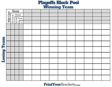 NFL Pool Template Ideas