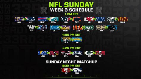 NFL Week 3 Matchups