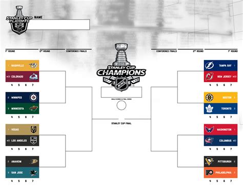 NHL Playoff Bracket Printables