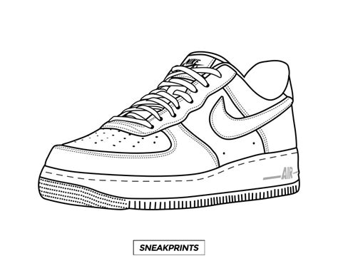 Nike Air Force 1 coloring page