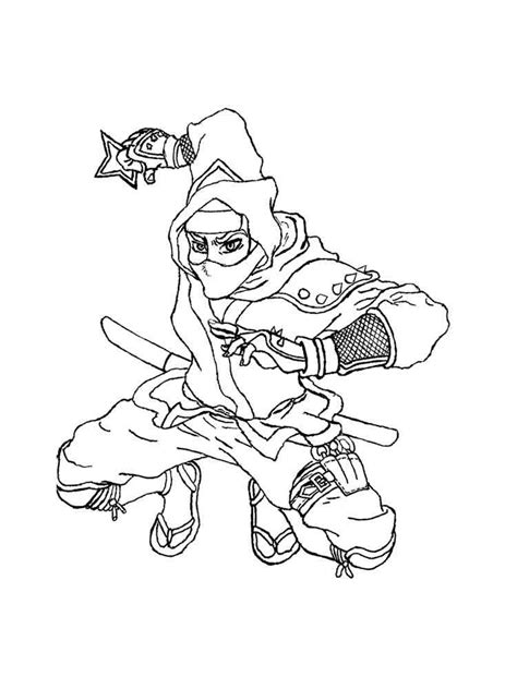 Anime-style ninja coloring sheets