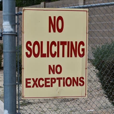 No Soliciting Signs with Penalties