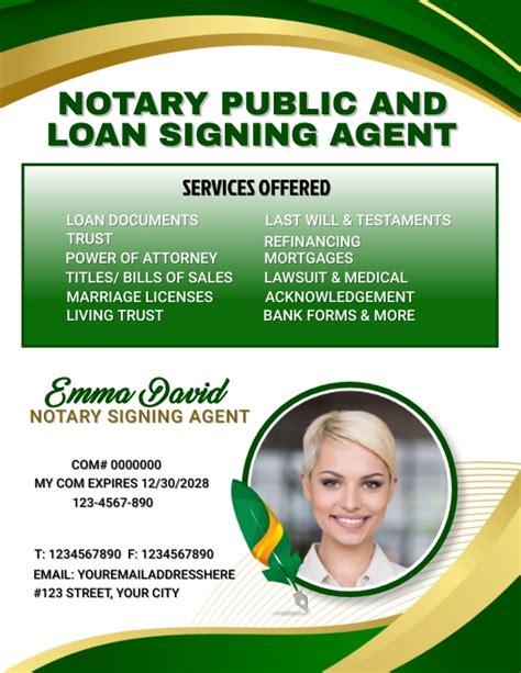 Notary Flyer Template Illustrator