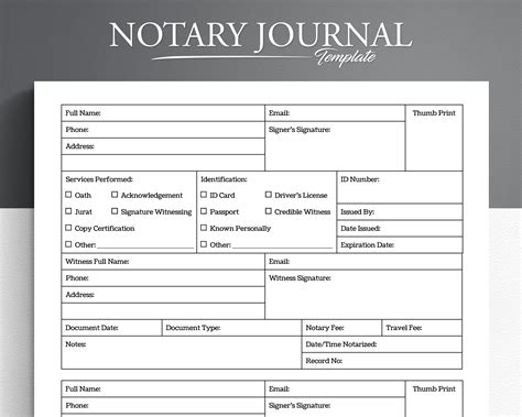 Notary Journal Example 8